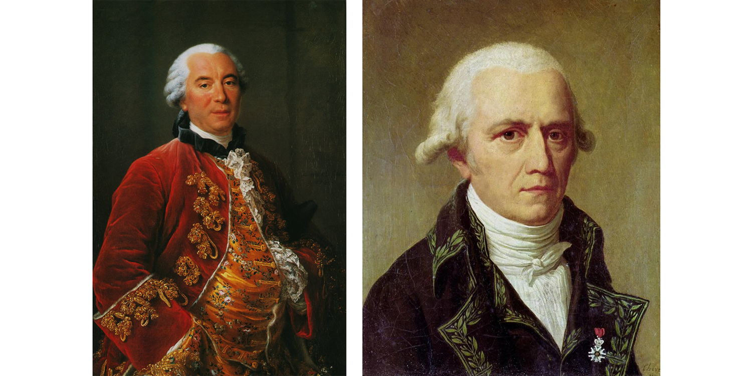 Image shows portraits of Buffon and Lamarck.