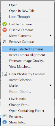 Screenshot of menu items in the Photos window.