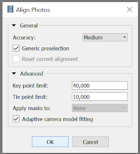 Screenshot of the Align Photos interface window.