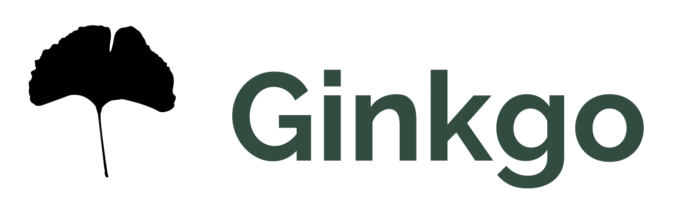 Image shows the word "Ginkgo" and a picture of a ginkgo leaf.